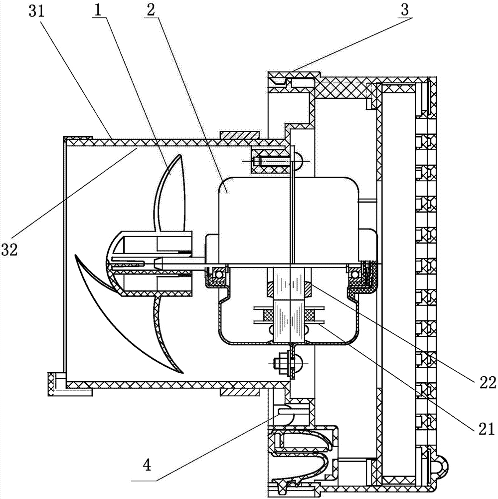 A partition type ventilation fan