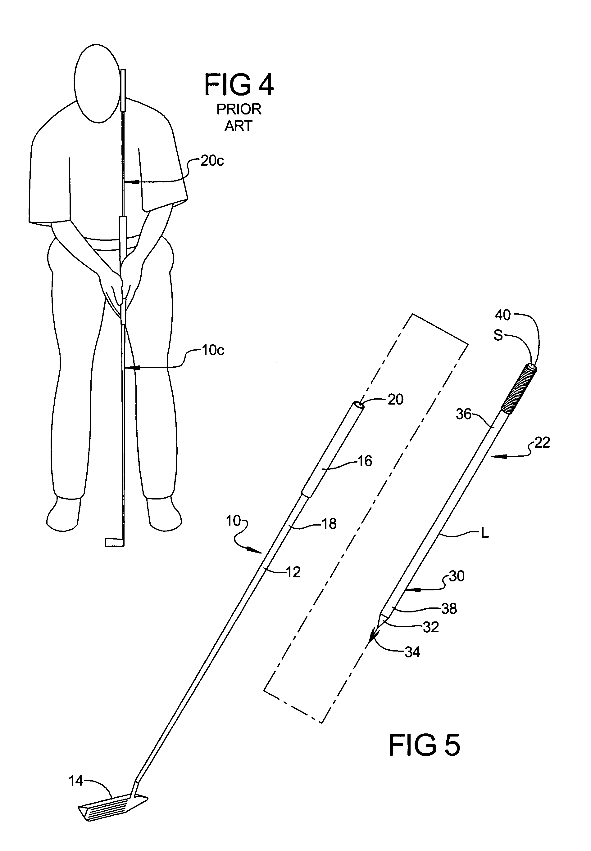 Golf putter and method of converting