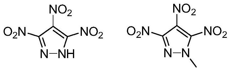 Nitropyrazole energetic compound and synthesis method thereof