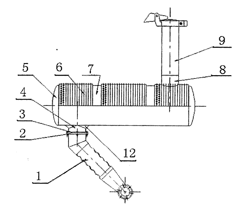 Silencing exhaust device for high-power engine