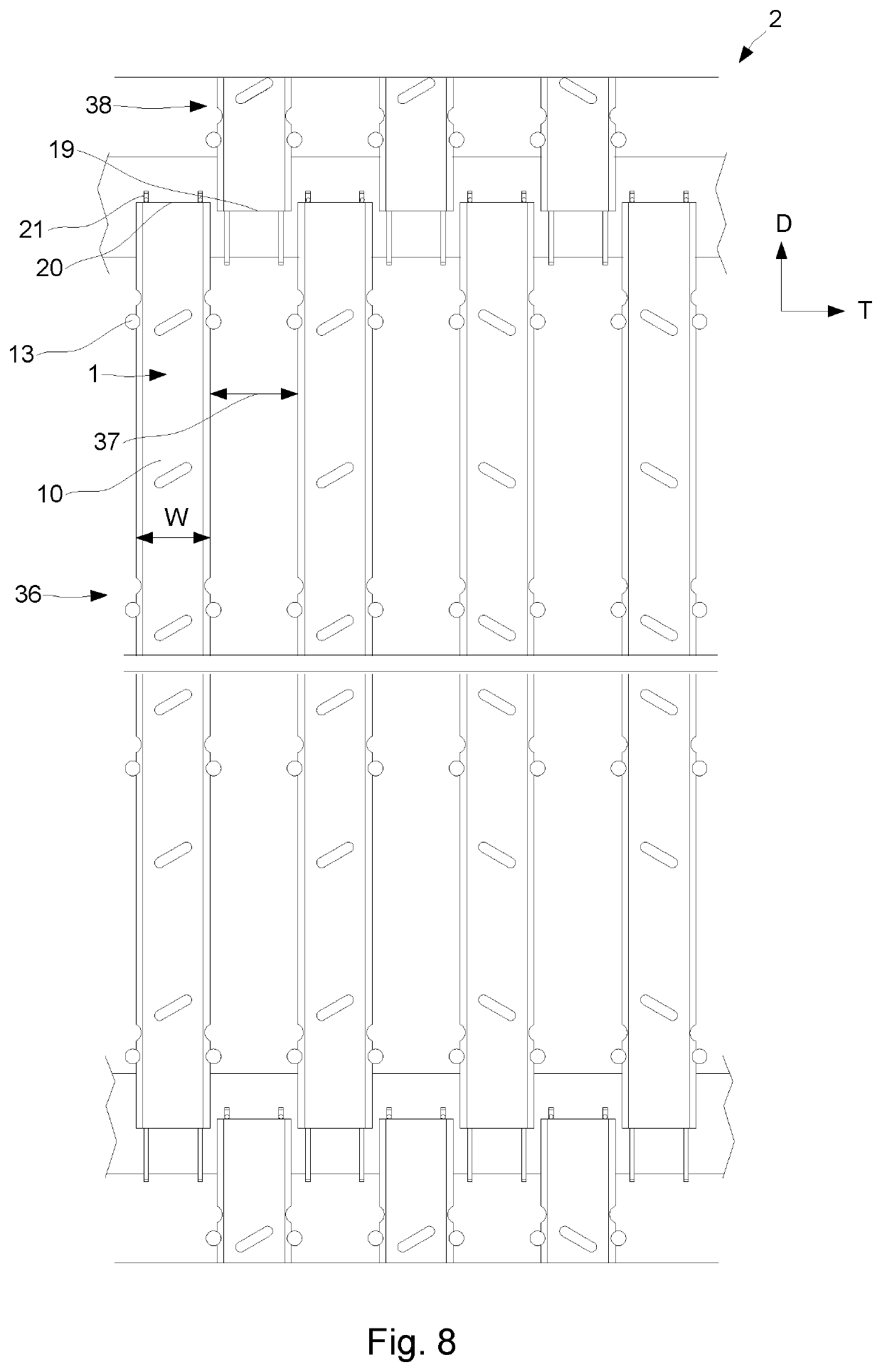 Support structure for whey draining belt