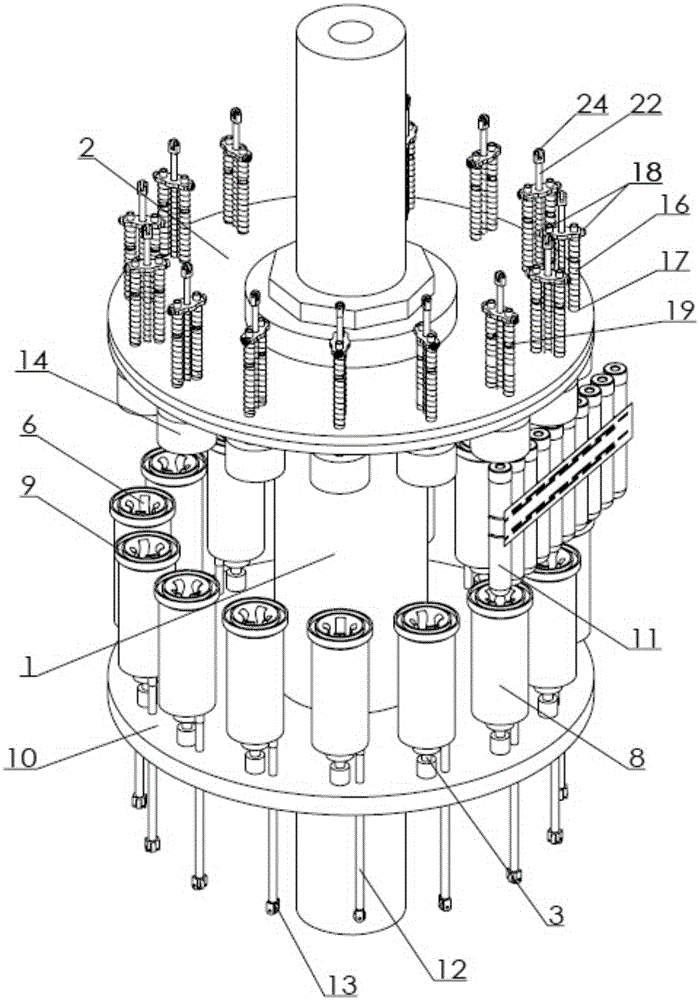 Flow rotary production device for single blood sampling pipes