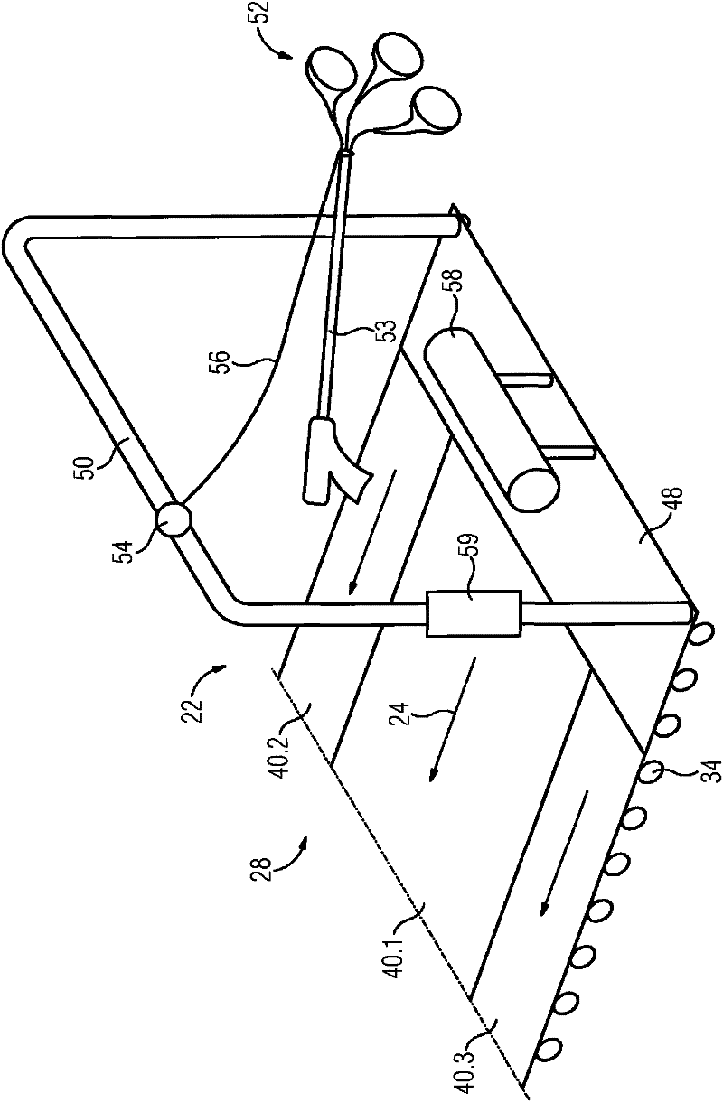 Device for treating piece goods of a transport unit, particularly a swappable container and unloading device