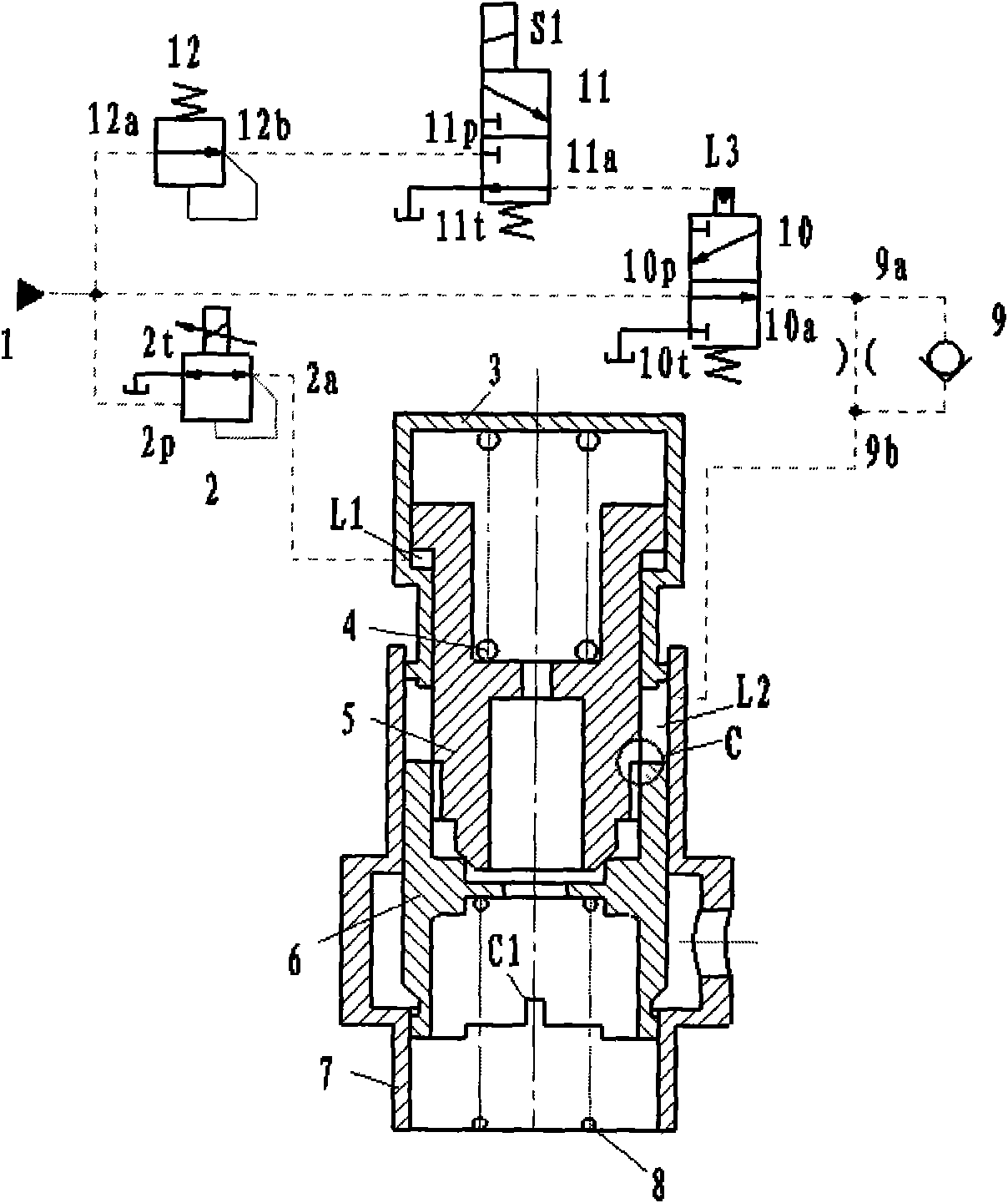 Large-flow quick throttle proportional valve