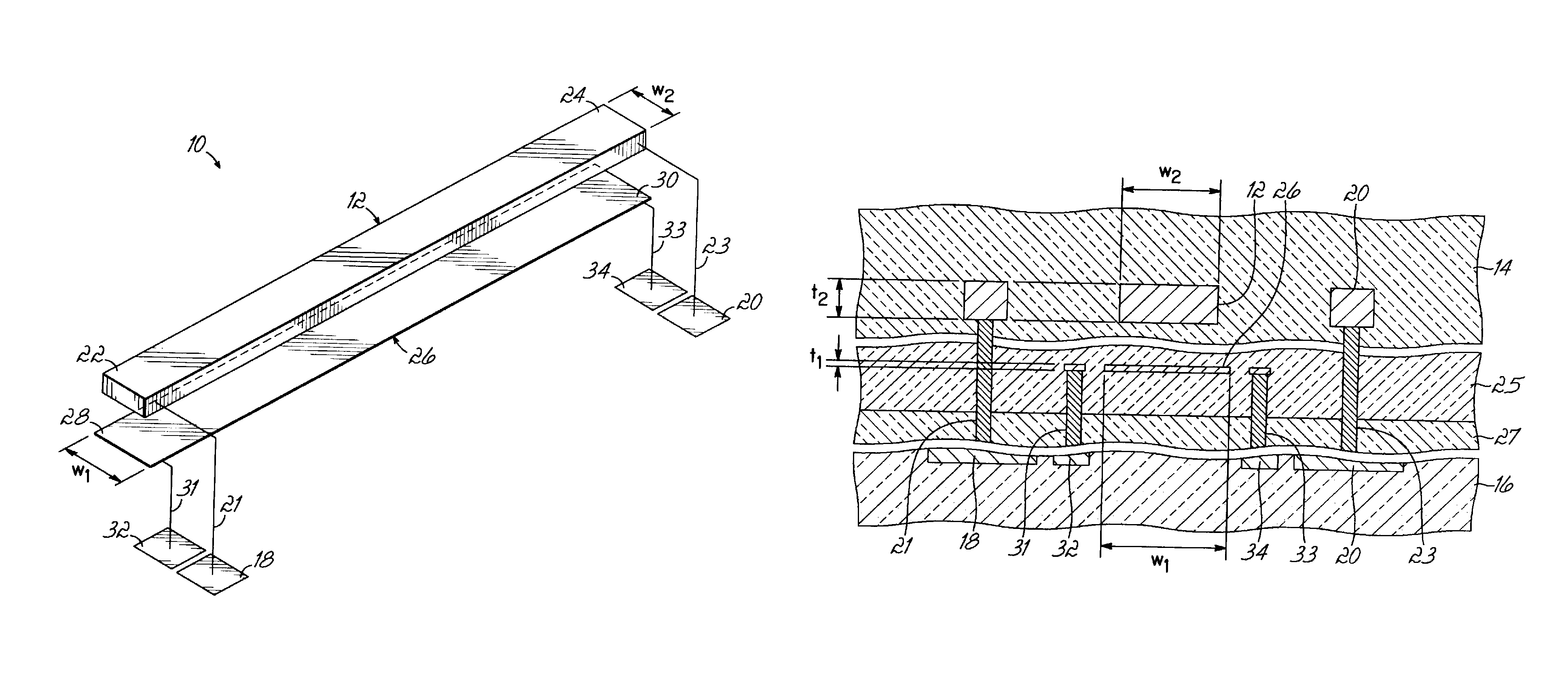 On-chip integrated voltage-controlled variable inductor, methods of making and tuning such variable inductors, and design structures integrating such variable inductors