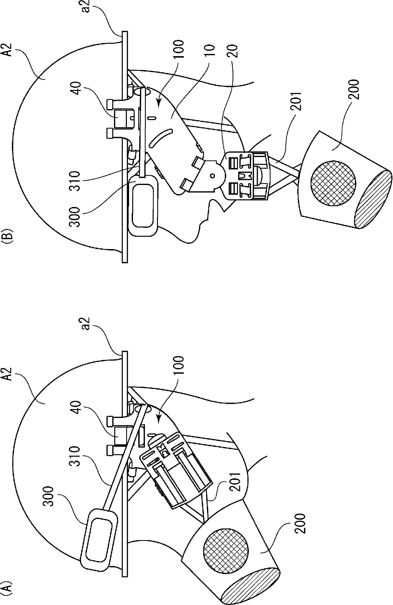 Work mask wearing device and helmet using same