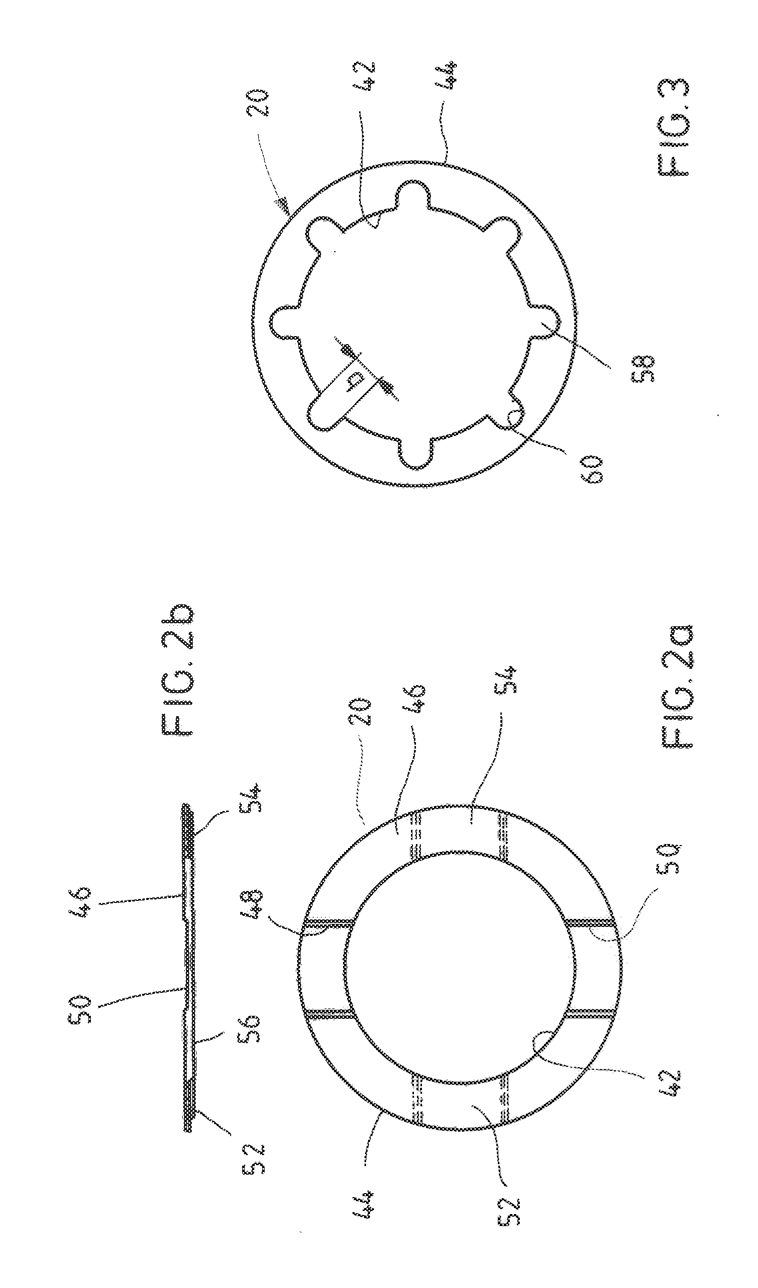 Actuating solenoid and non-stick disk