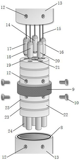 Seabed pore water multi-parameter in-situ observation probe rod and method based on fiber bragg grating