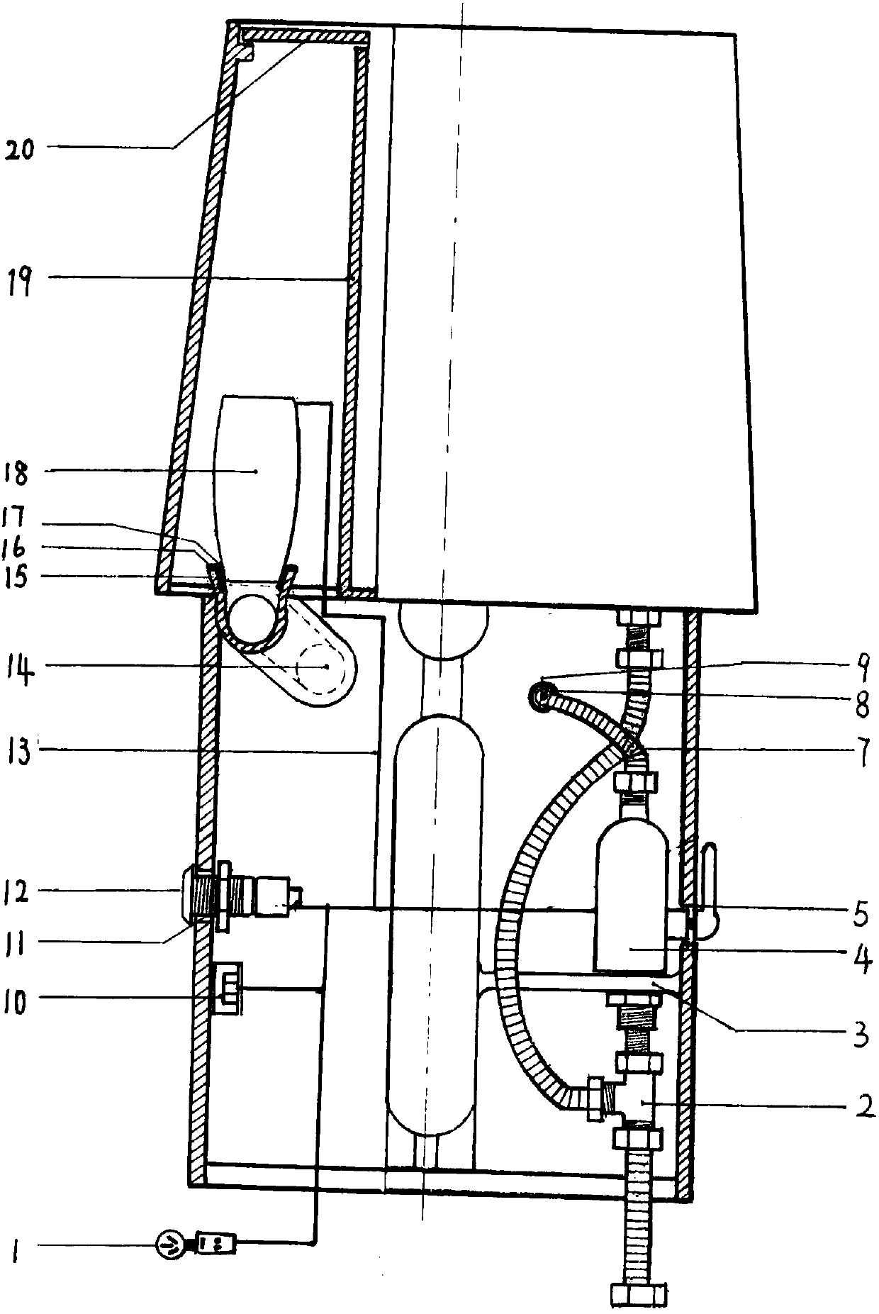 Toilet with flushing and drying functions