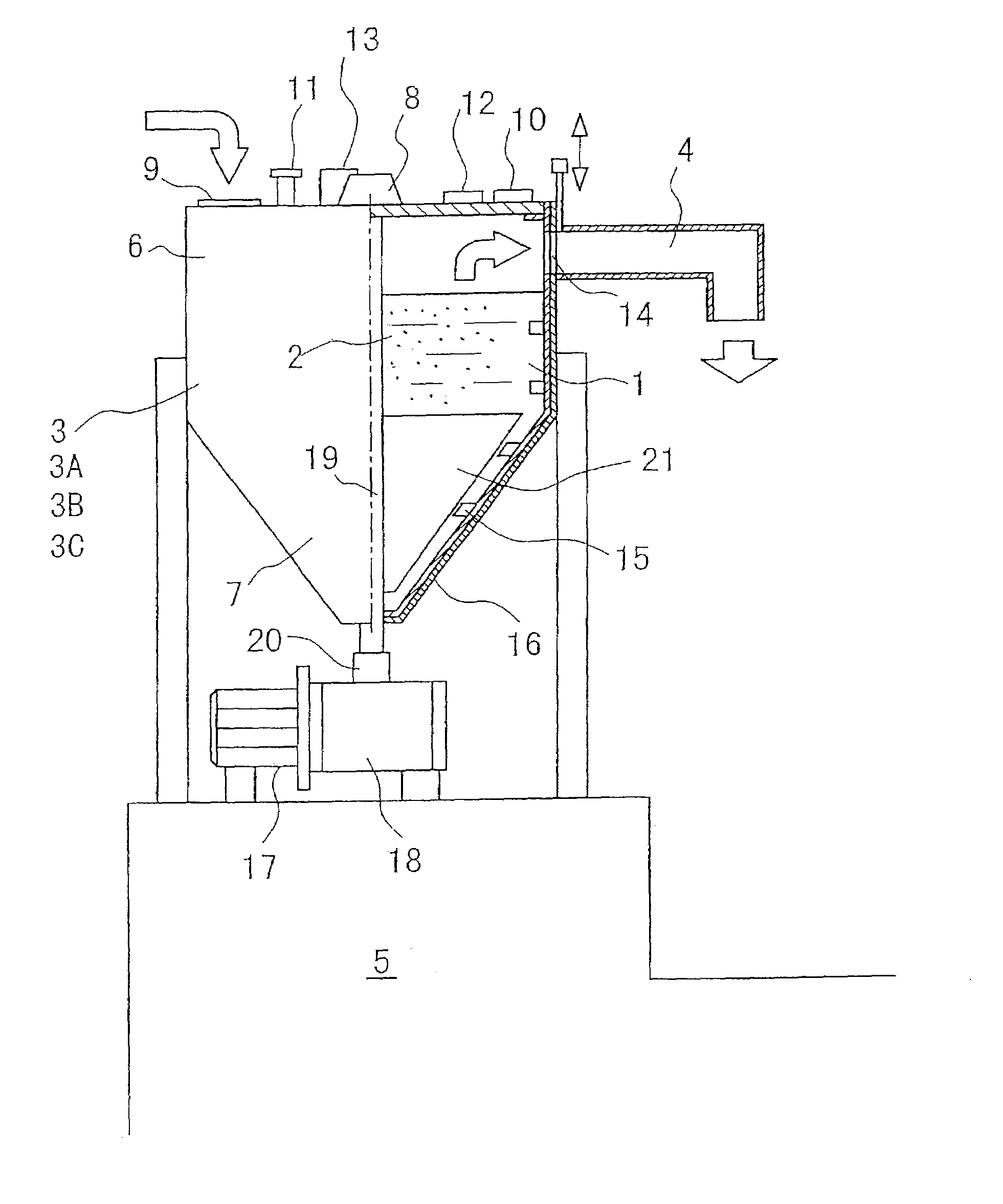 Organic waste processing method and device therefor