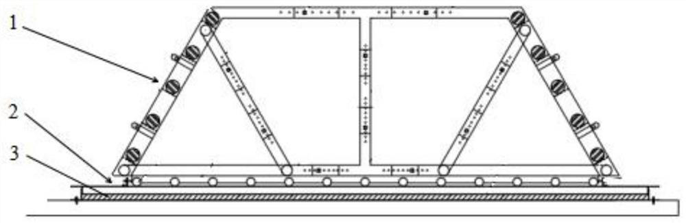 A support for fast and precise positioning of truss nodes in truss bridges