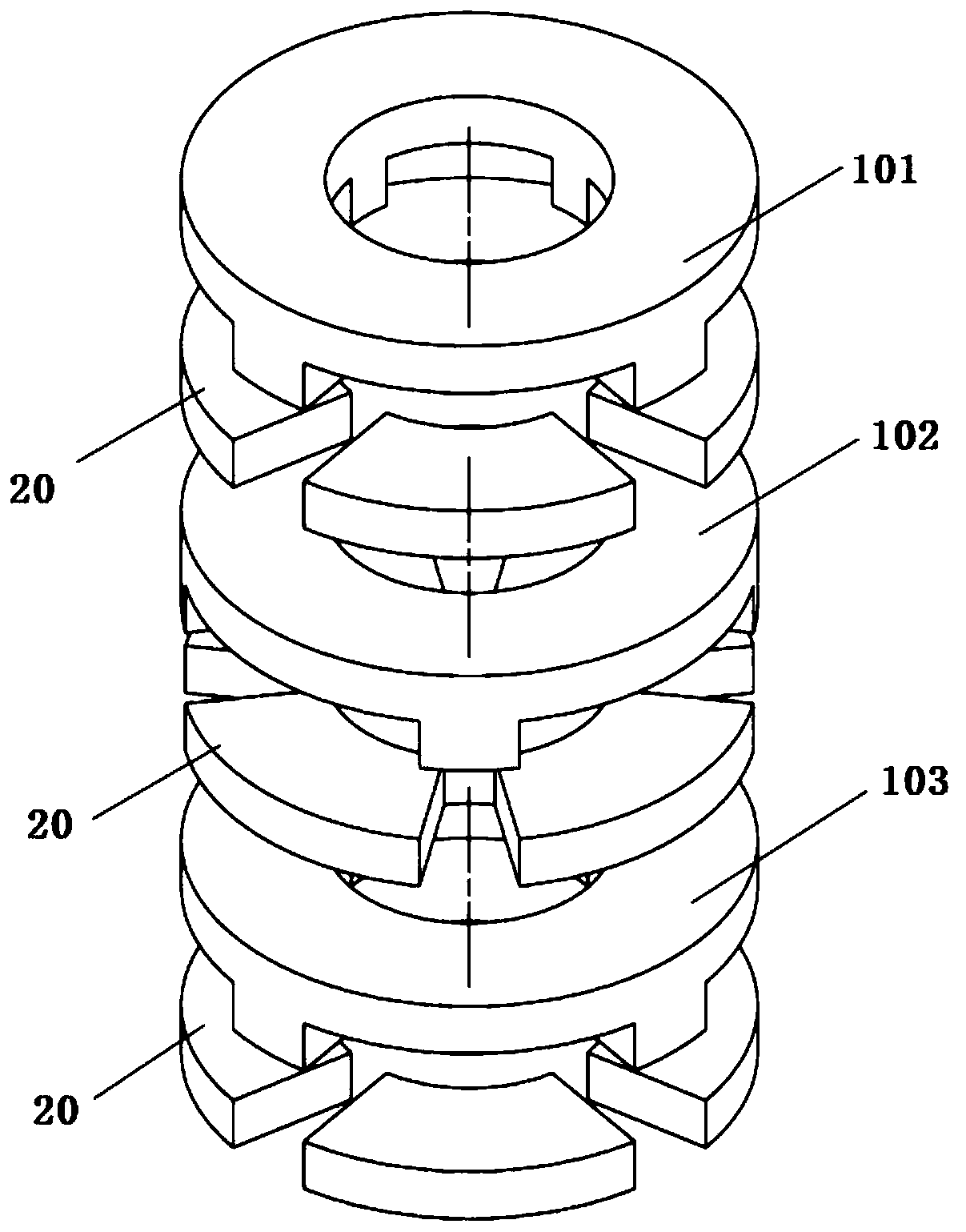 Thermal bridge blocking structure for aircraft and preparation method thereof