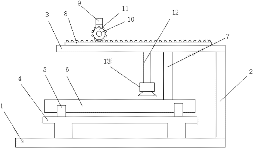 Deburring device for inner side wall of C-shaped guide rail