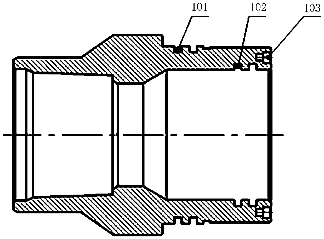 A rotary hydraulic jet cutting casing tool and its construction method