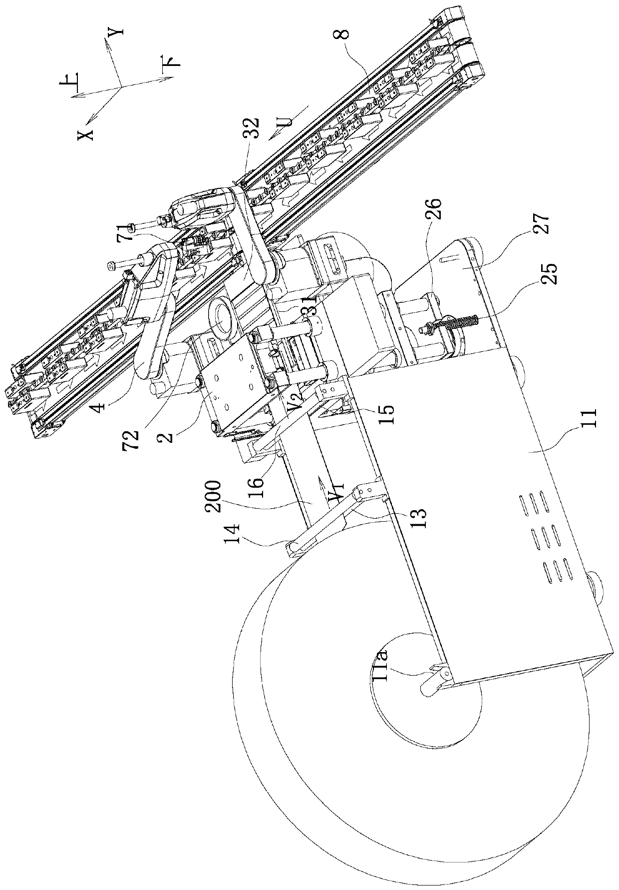 Cutting and laminating machine and application method thereof