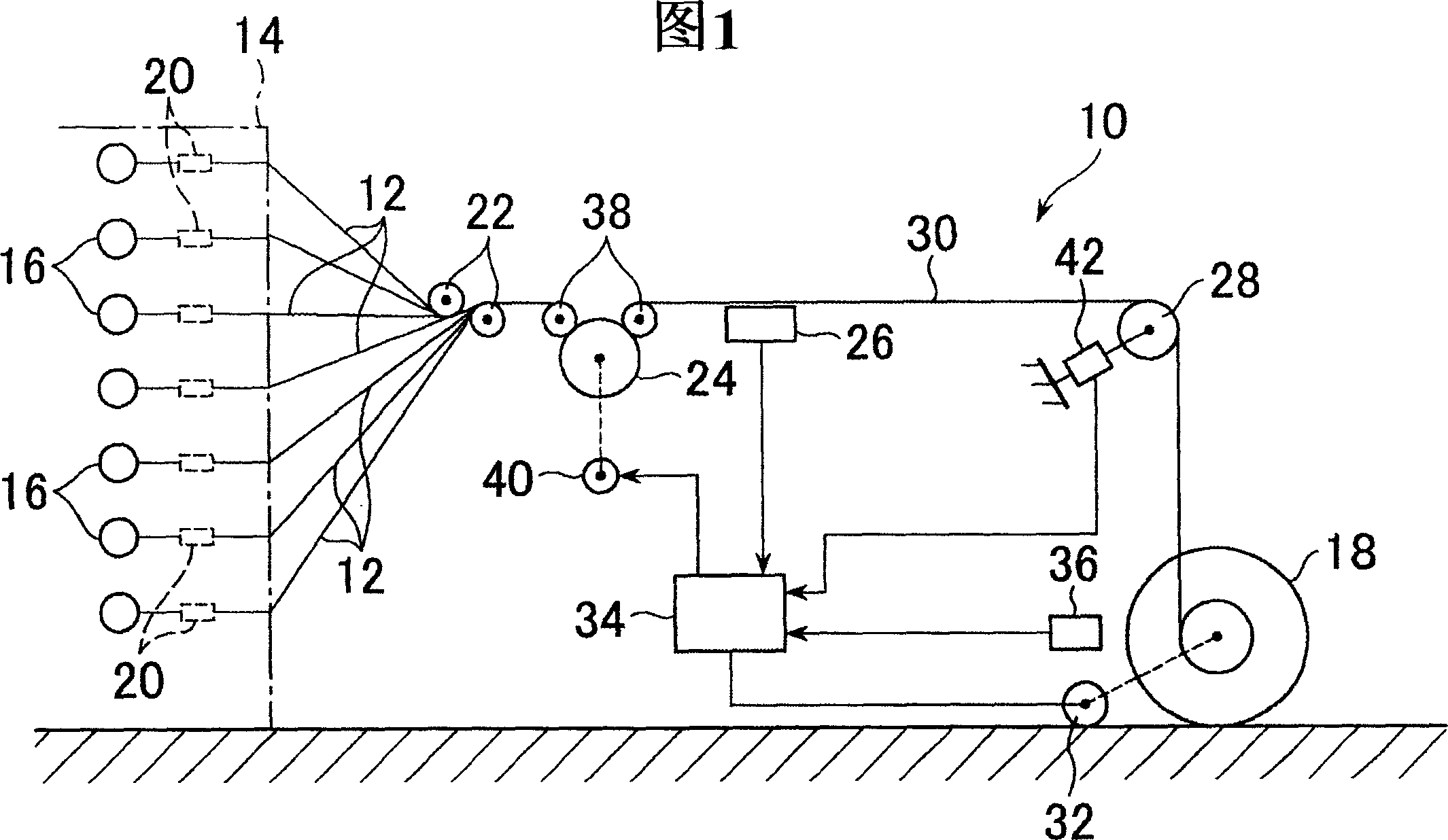Defining and displaying device of fiber machine