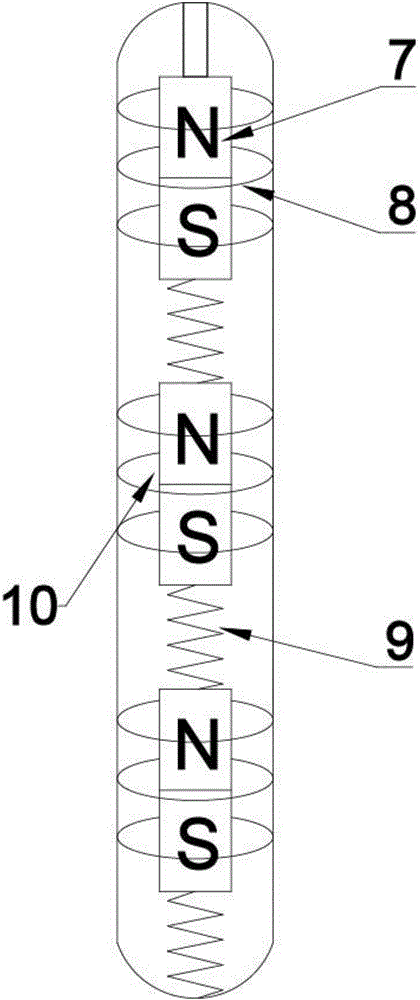 Coupling linear direct-driven floater type wave energy power generation device