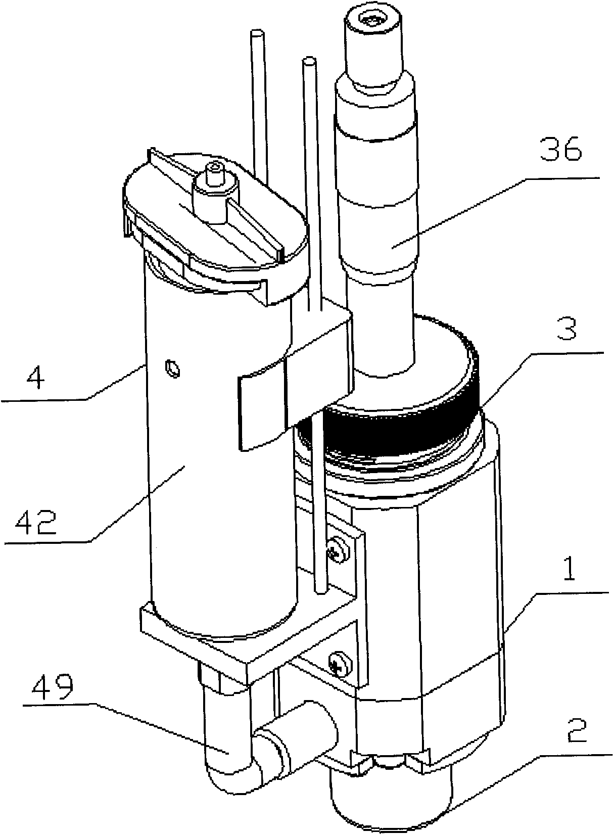 Ejecting adhesive dispenser based on dual-function cylinder