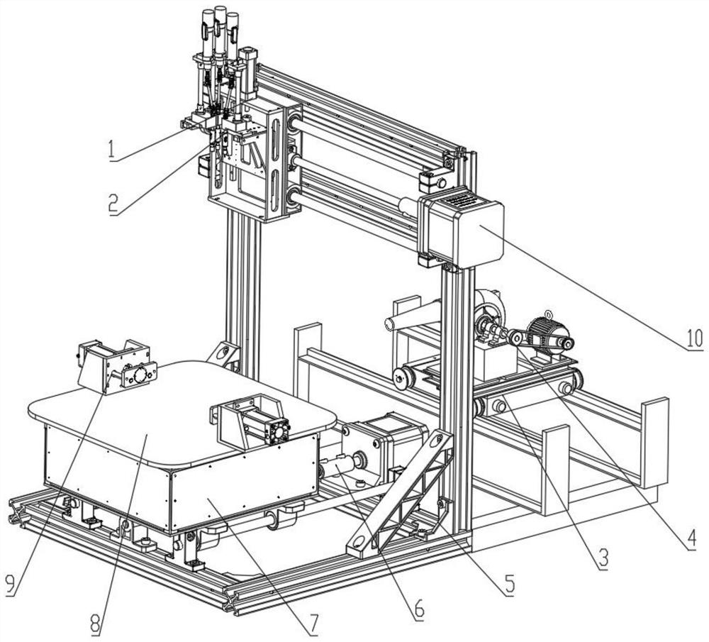 Machining milling machine provided with rotating mechanism and machining method of machining milling machine