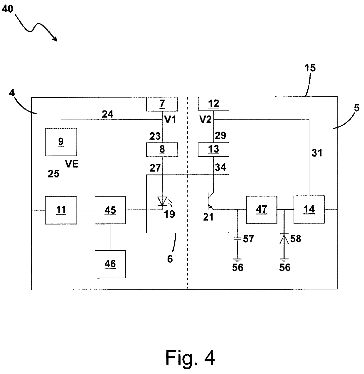 Safety device, valve arrangement and method