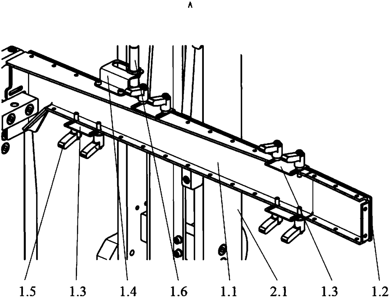 Rapid boxing mechanism of ceramic tile stacking-boxing arrangement machine and working method of rapid boxing mechanism