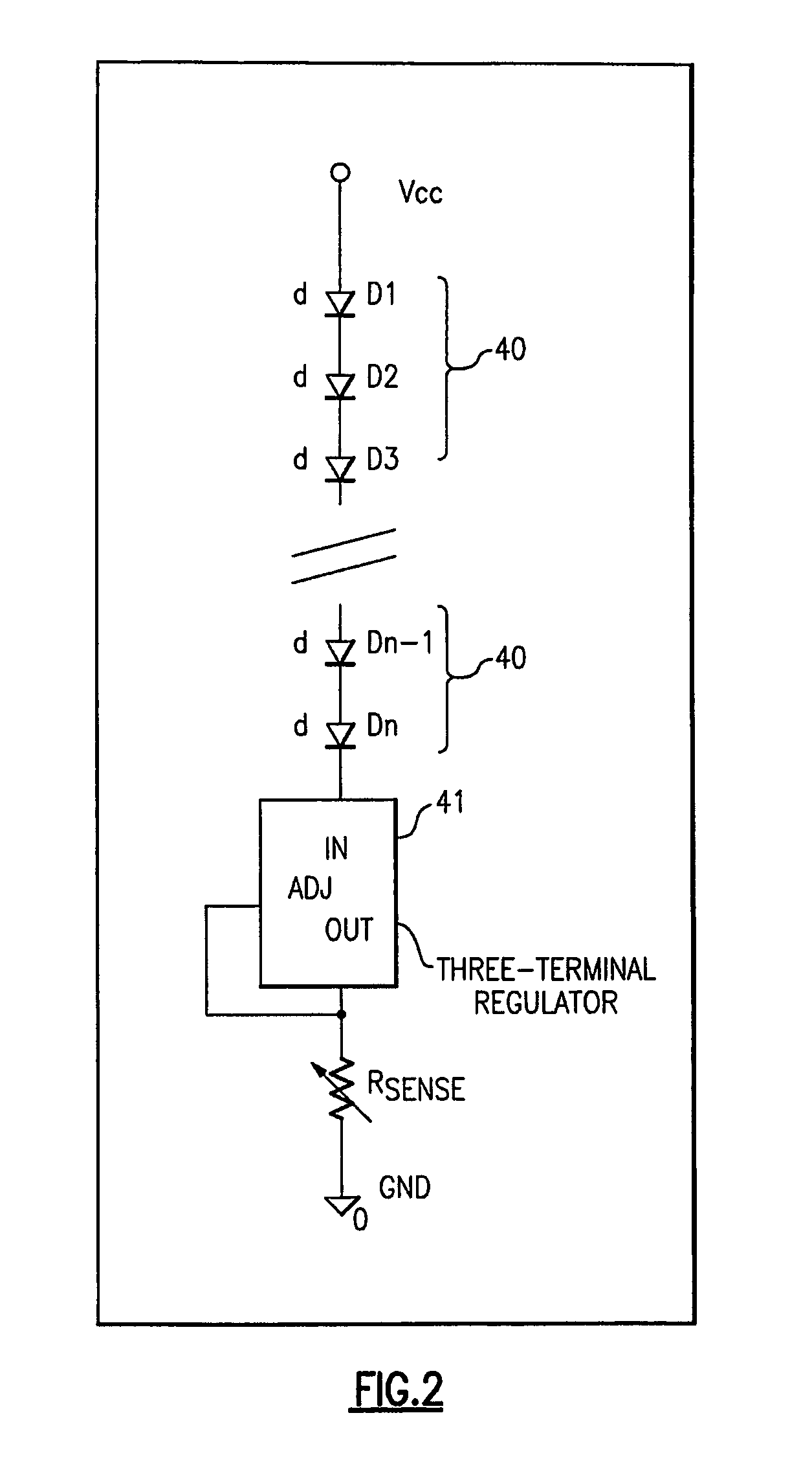 Lighting device circuit with series-connected solid state light emitters and current regulator