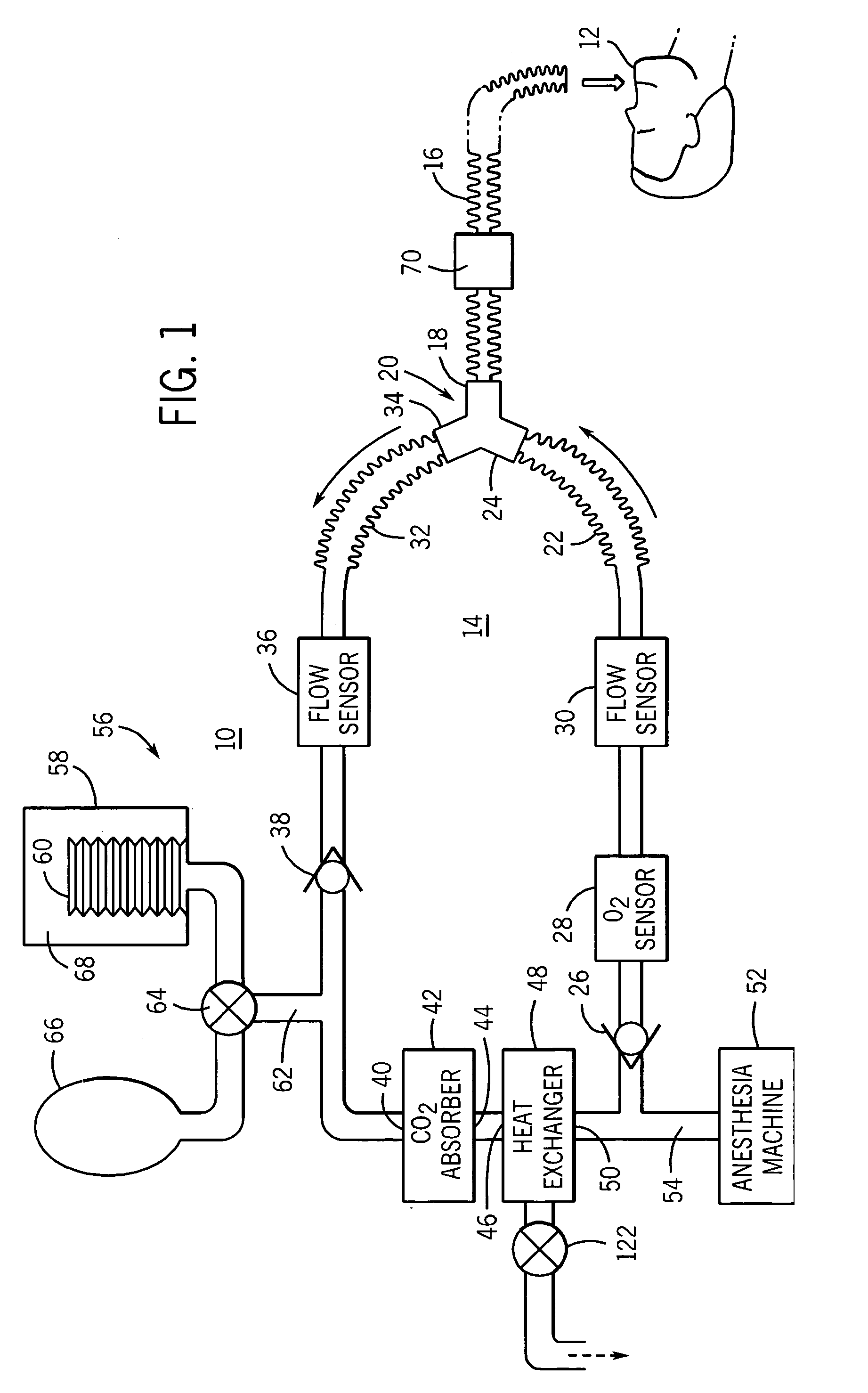 Room temperature heat exchanger for breathing circuit