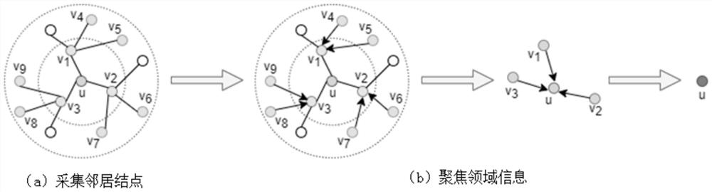 Network embedding learning method based on topology perception text representation