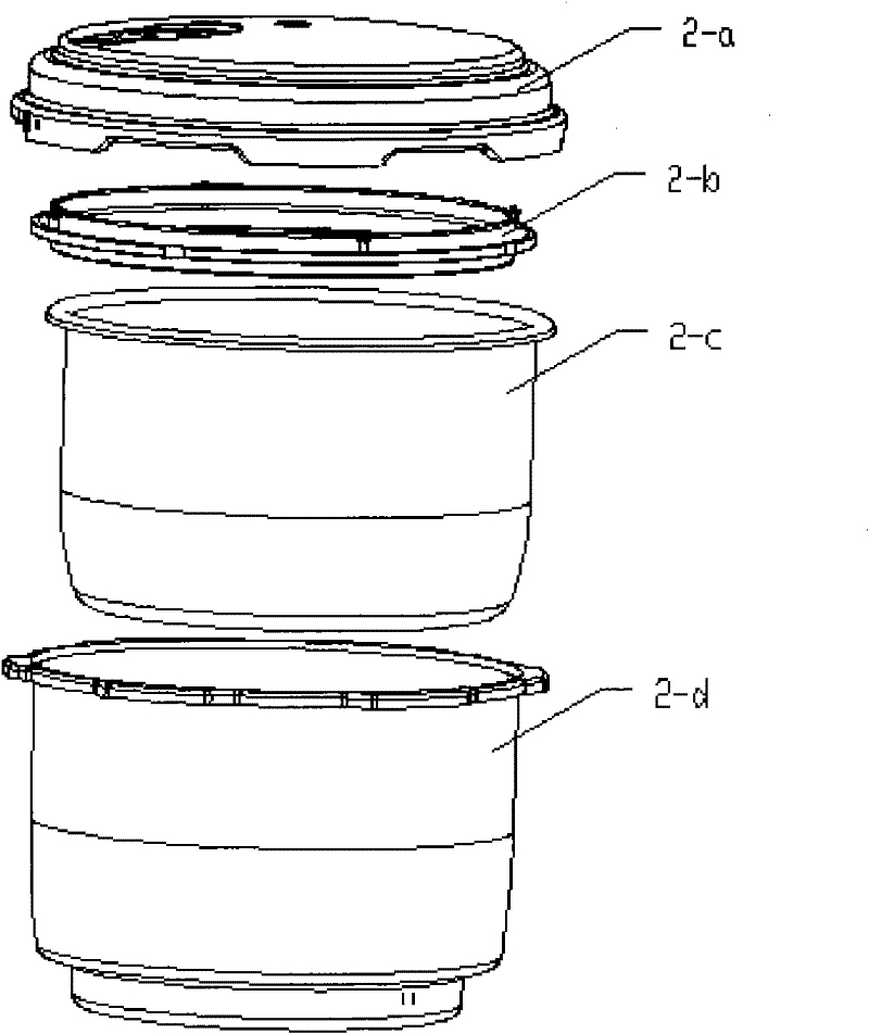 A connection mechanism for the pot lid sealing ring of an electric pressure appliance