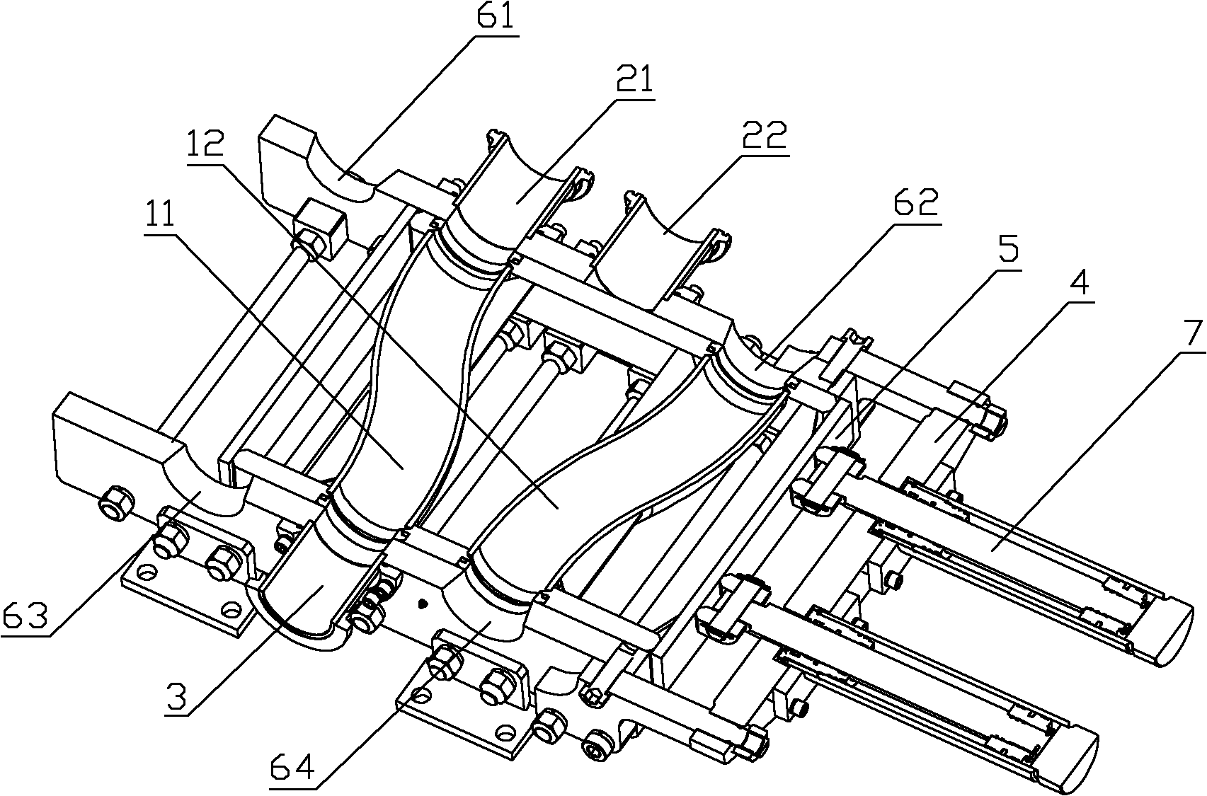 Material conveying system and conveying pipe switching device thereof