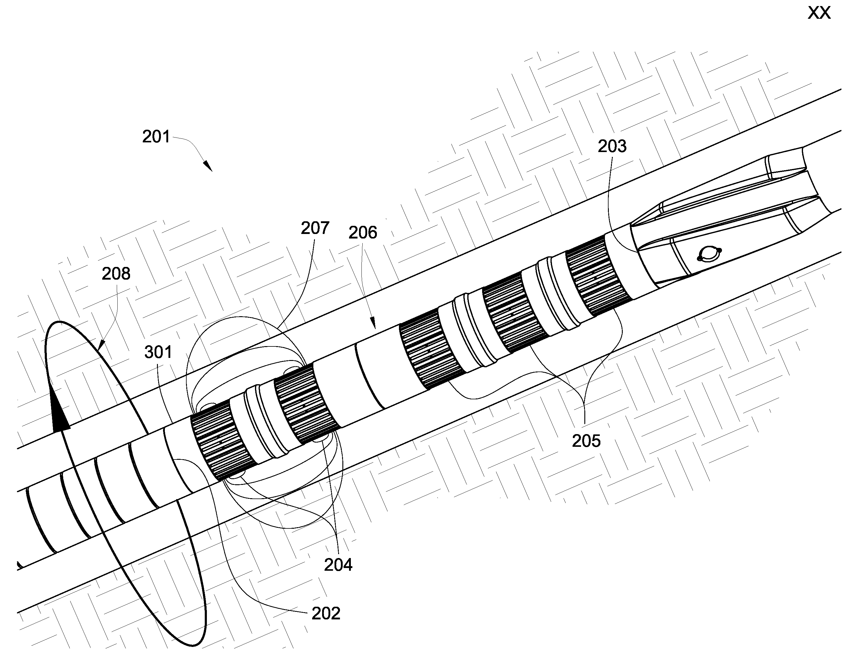 Externally Guided and Directed Field Induction Resistivity Tool