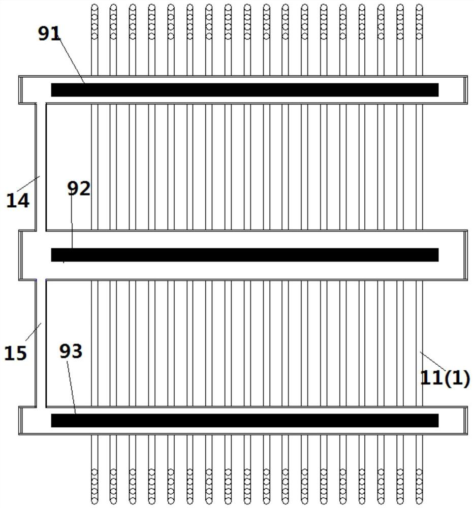 Jetting pipe shell type heat exchanger adopting vertical spaced and staggered distribution