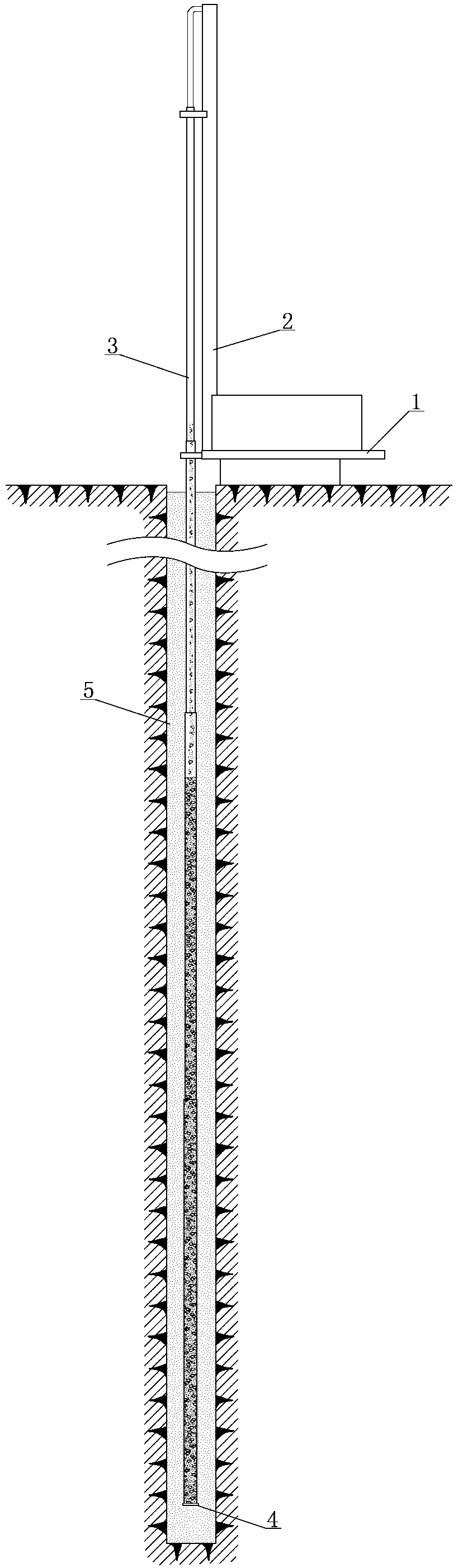 Construction method for pouring concrete pile by using telescopic guide pipe