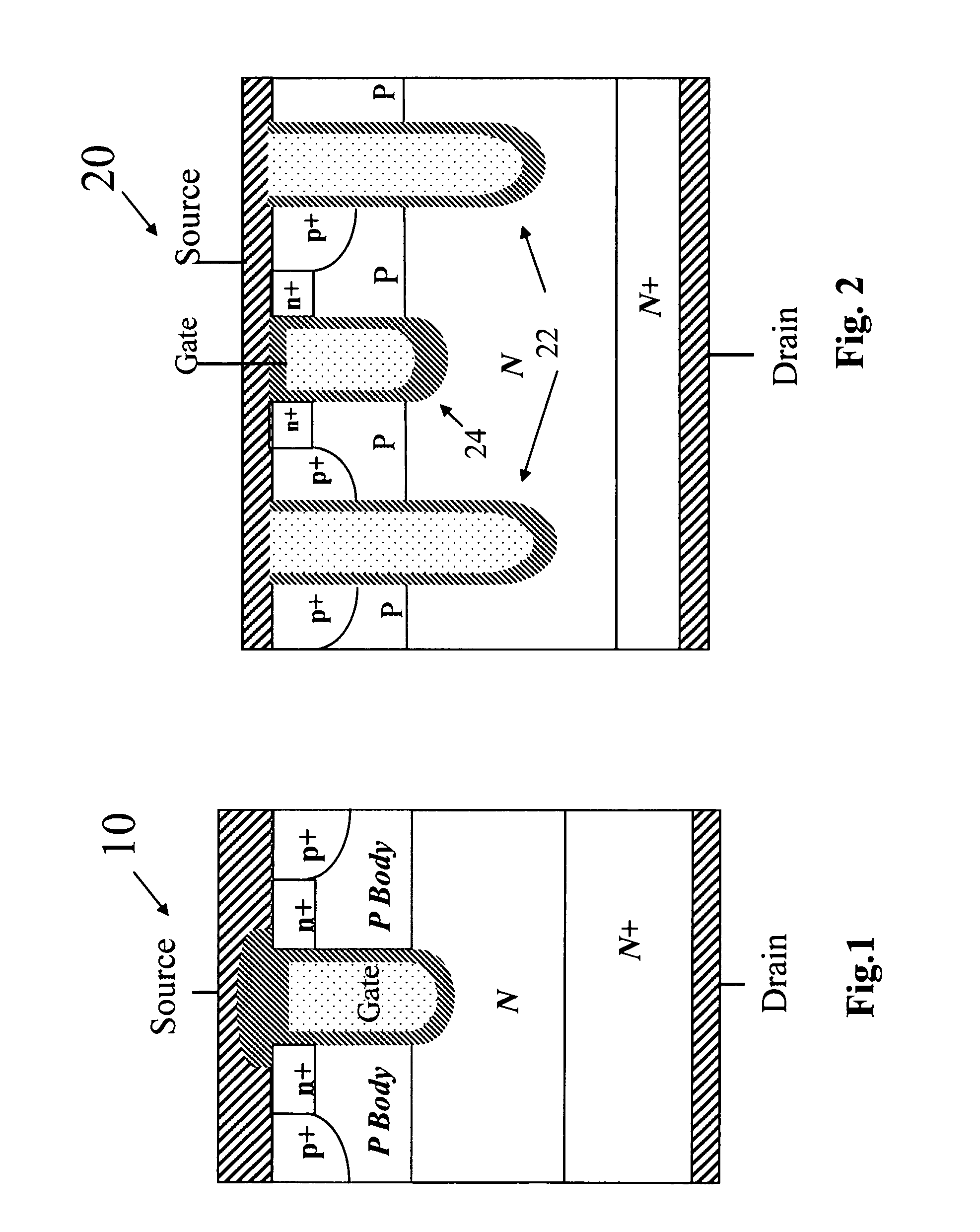 Power MOSFET with recessed field plate