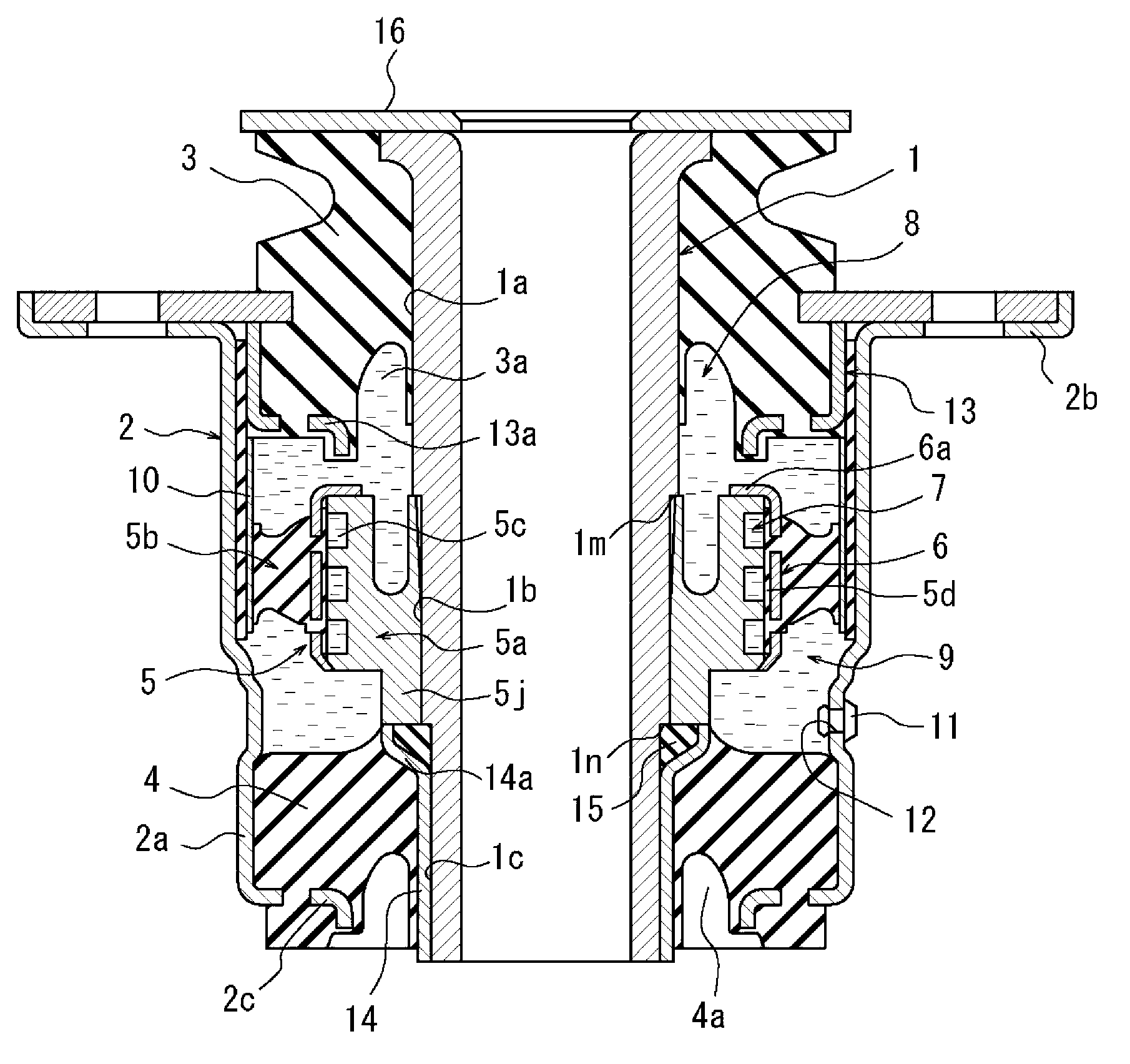 Liquid seal anti-vibration device and manufacturing method thereof
