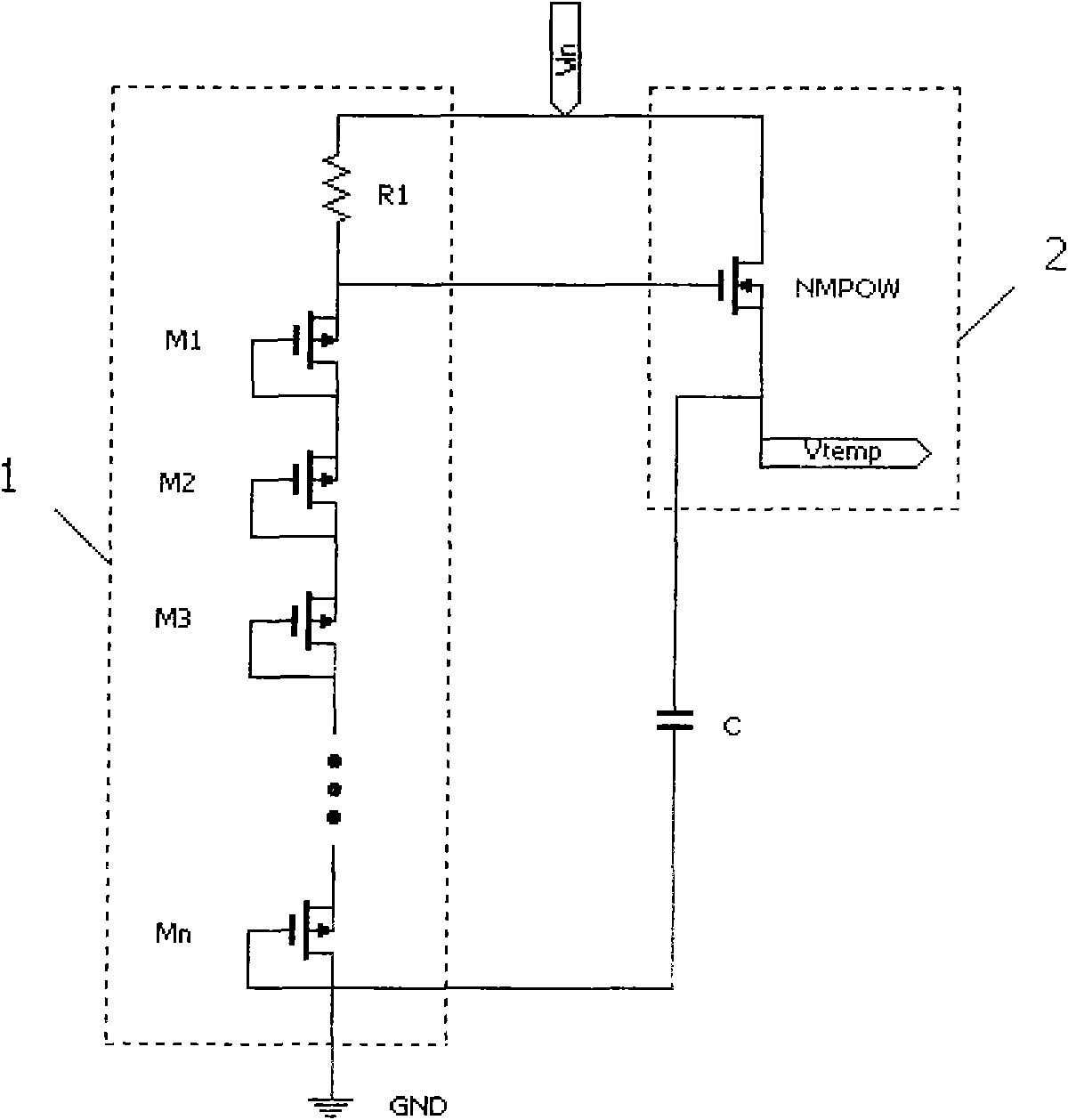 High-voltage pre-regulation voltage reduction circuit for use in wide input range