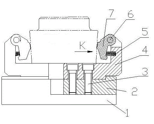 Clamping device with pull-down function