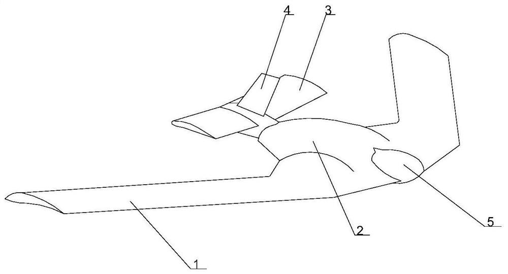 Sweepforward canard flying wing aerodynamic layout unmanned aerial vehicle