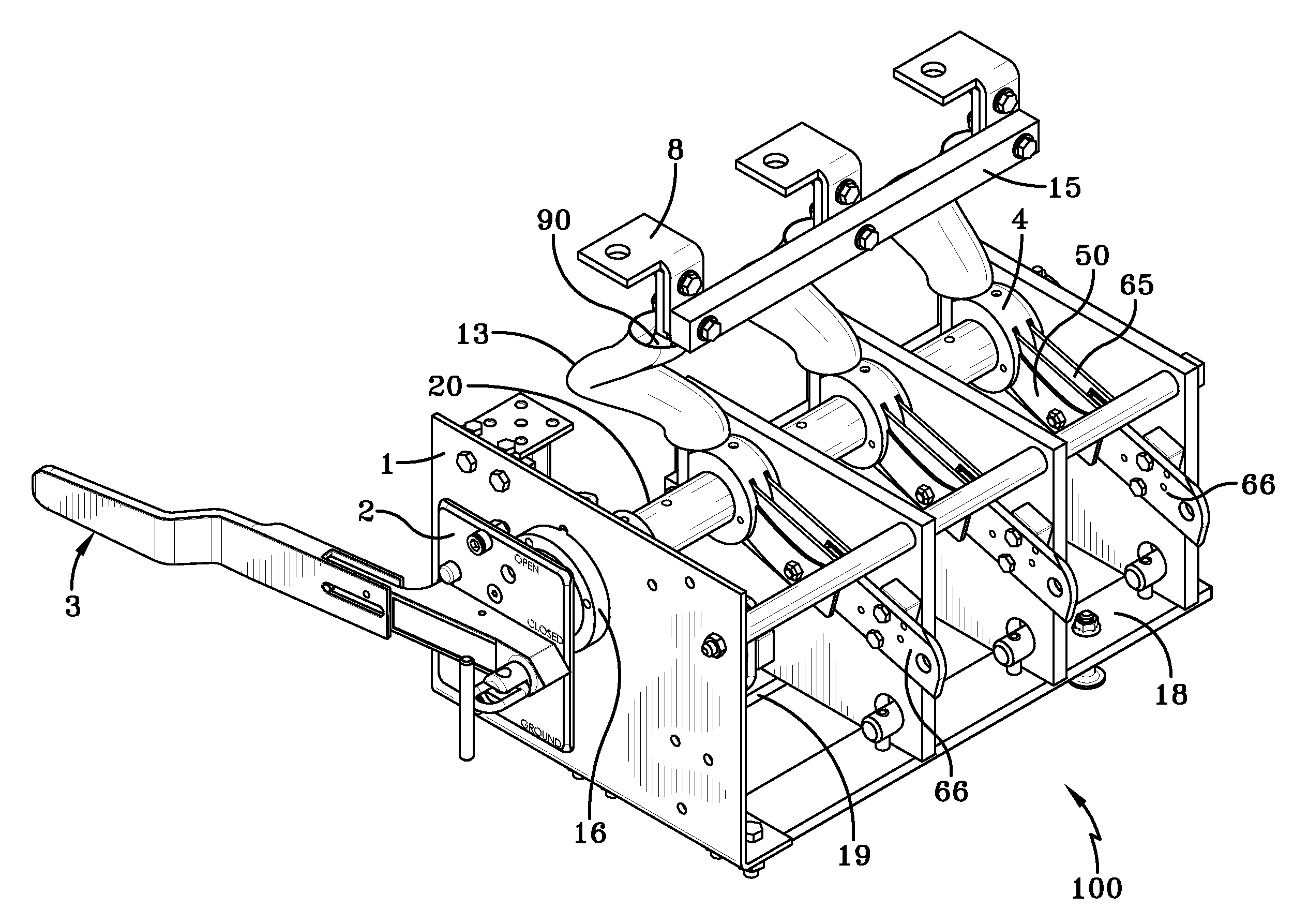 Safety system for high voltage network grounding switch