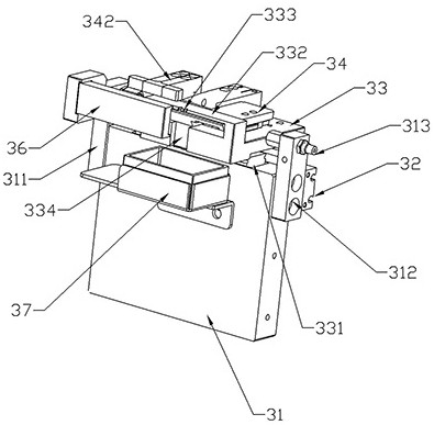 Hook cup separating, overturning and conveying device