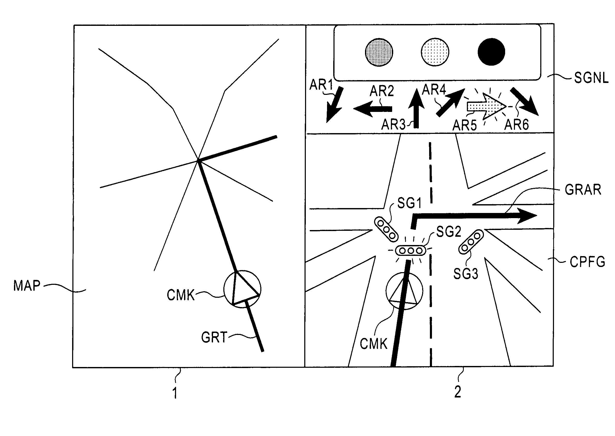 Navigation system and intersection guidance method
