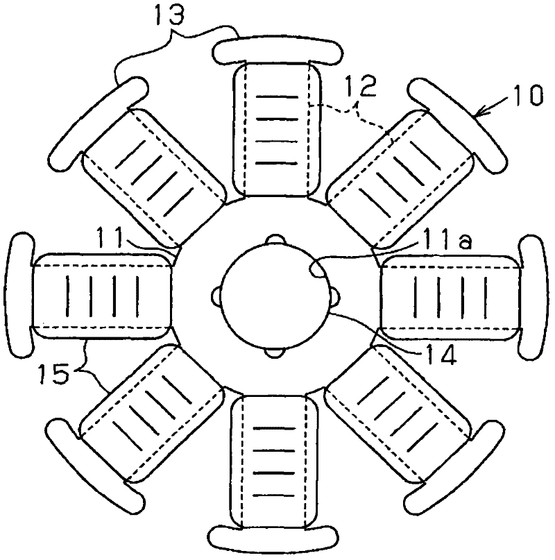 Armature for rotary electric apparatus and manufacturing method for the same