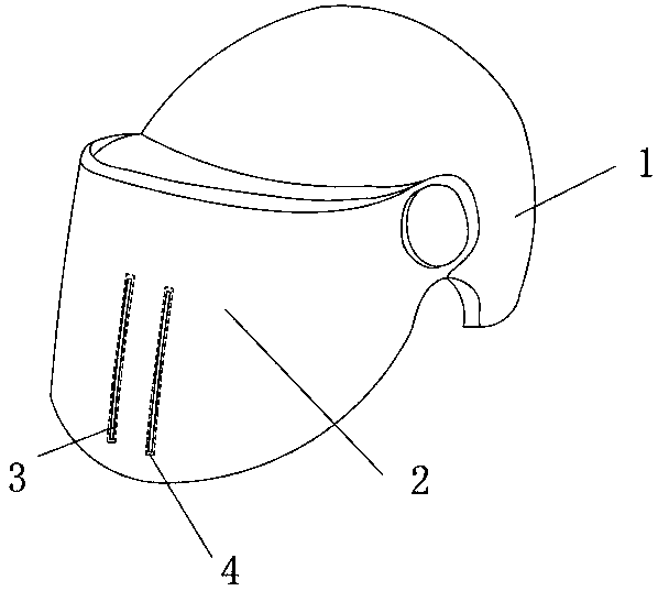Helmet used for myopia person wearing mask