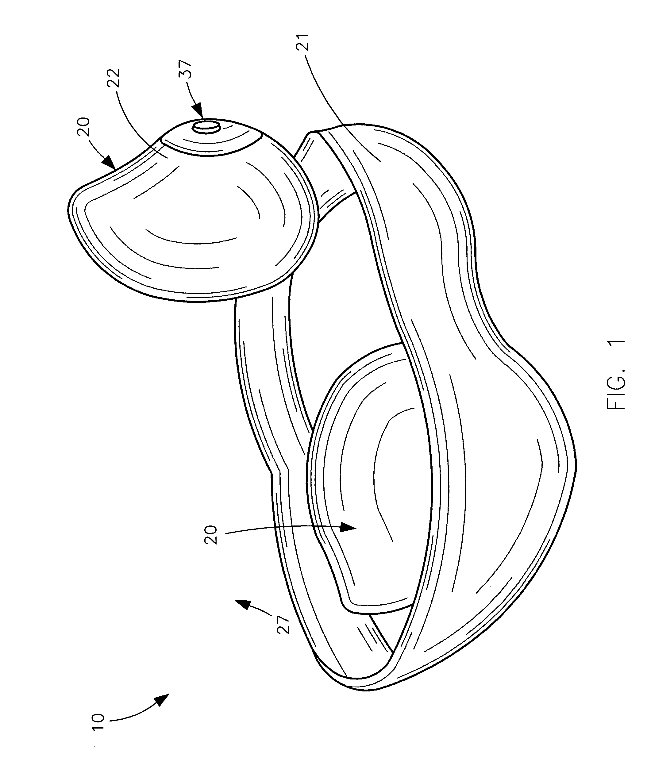 Inflatable prosthetic breast assembly and associated method