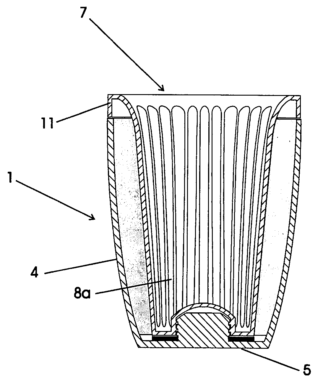 Cup with cooling and liquid preservation system