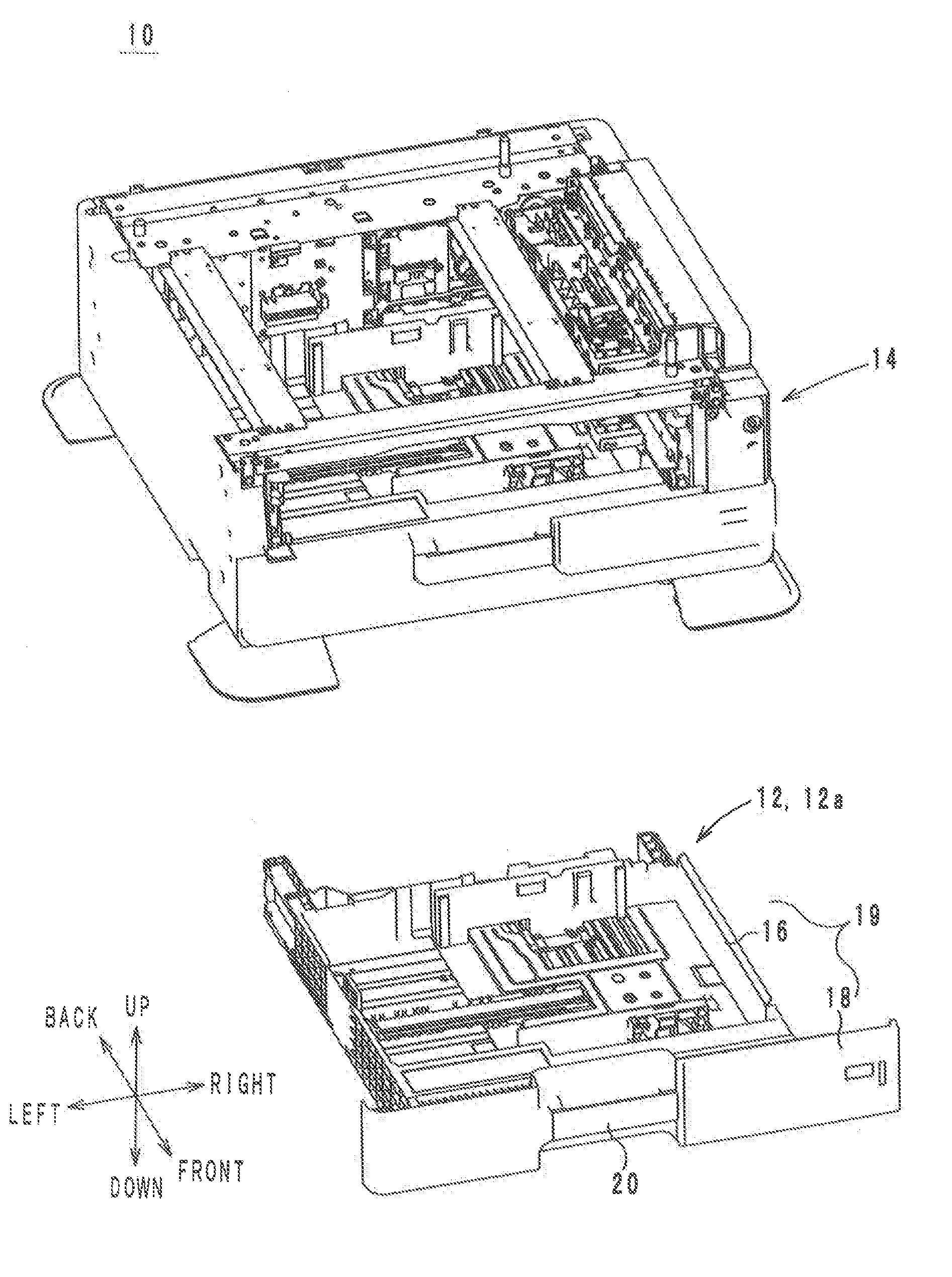 Tray and an image forming apparatus provided with the tray