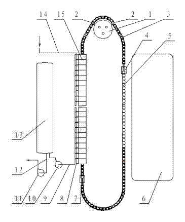 Waste heat collecting and recycling method in solidification course of liquid calcium carbide