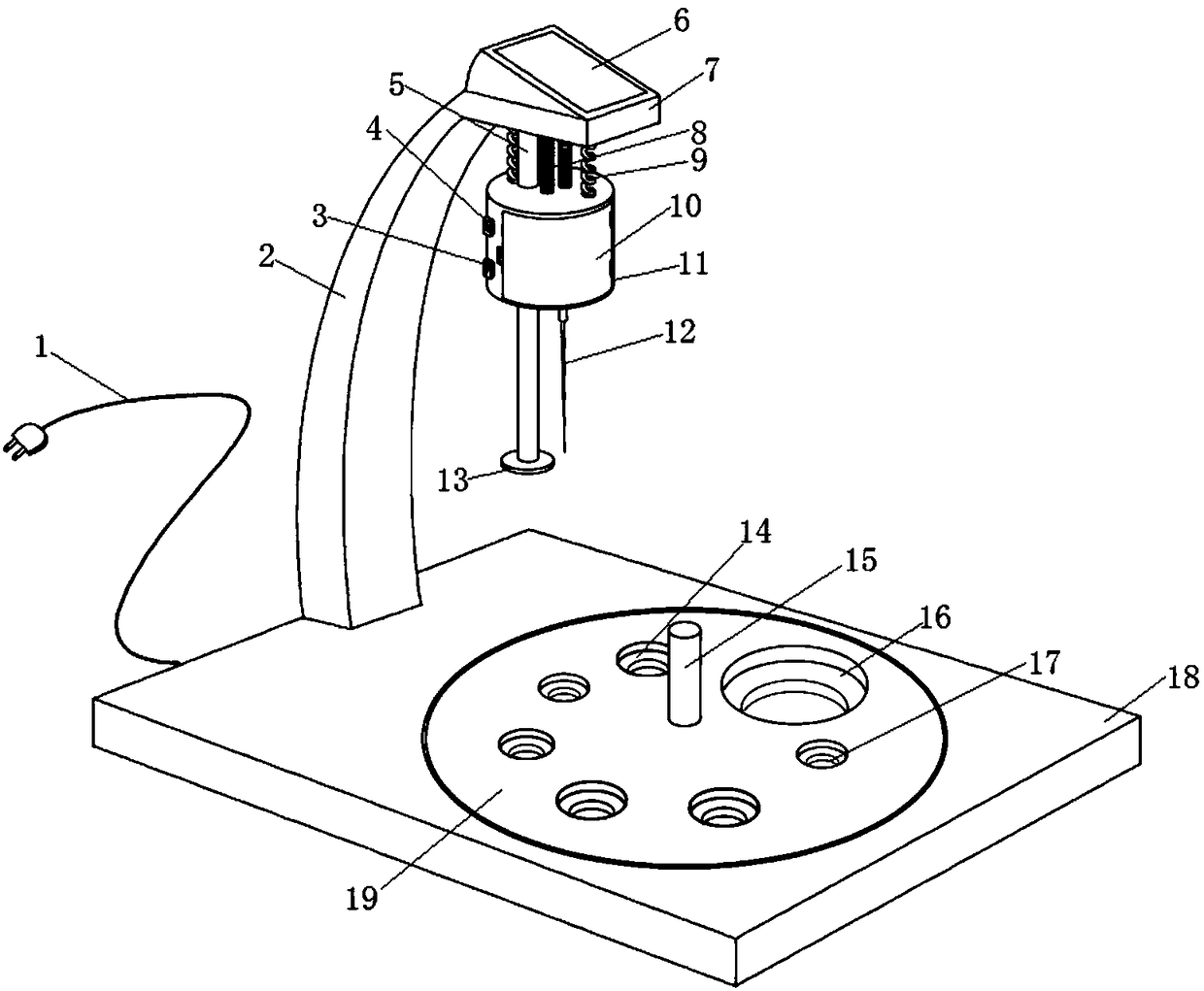 A quantitative negative pressure liquid dispensing device