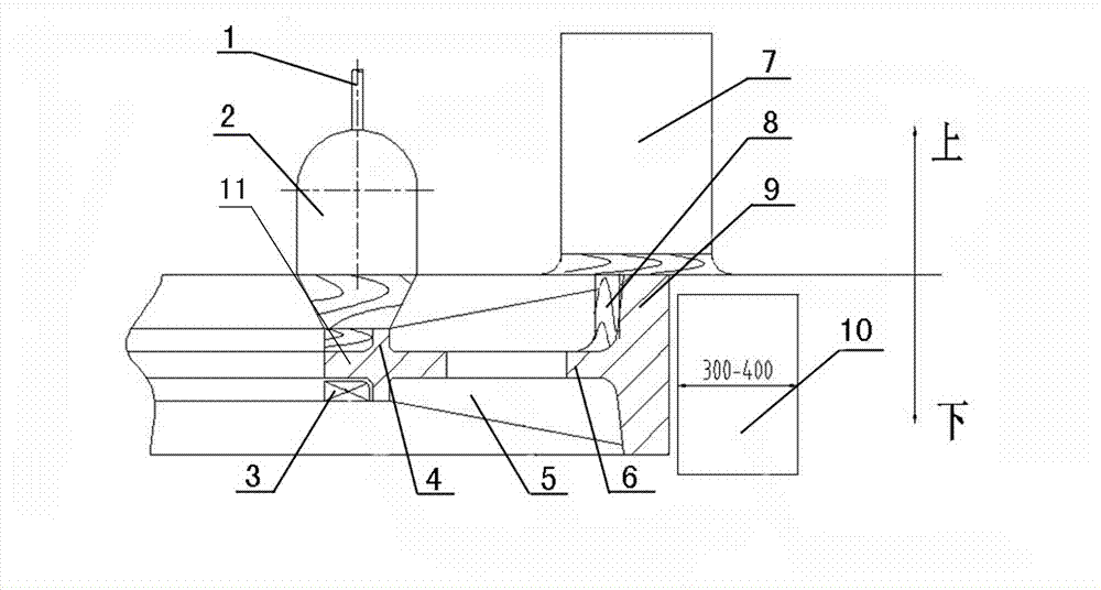 Method for casting super-large type semi-gear ring