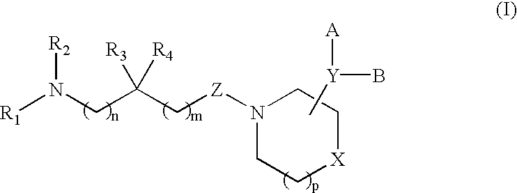 Acyclic piperidine derivatives